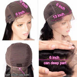 Neobeauty Loose Deep Wave 6x6 Closure Wig Transparent Lace Virgin Hair Wig