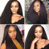 Neobeauty Density 150% 13x6 Lace Frontal Wig Kinky Straight Hair Real Human Hair Wigs with Baby Hair