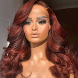 Neo Beauty hair 13x4 Lace Front Wigs Reddish 4x4 Brown Body Wave Lace Wigs Autumn Perfect Color For Women