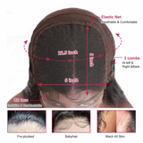 Neo Beauty hair Glueless 5x5 HD Glueless Lace Closure Wig Deep Wave Human Hair Density 250%
