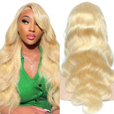Density 150% Human Hair 613 Wig 13x6 Lace Frontal Wig Body Wave Wig Blonde Color