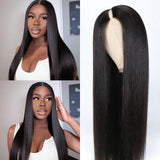Neobeauty Hair V Part Wig Tranparent Lace Front Human Hair Wig Natural Color Thin Part Wigs Body Wave 180%