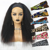 Neobeauty Glueless Human Hair Kinky Straight Headband Wig Yaki Straight Human Hair Wigs