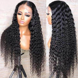 Neobeauty 210% Density Hair Deep Wave Glueless Human Hair Wig Transparent Lace Deep Curly Hair Pre Plucked 13x4 Lace Front Wigs