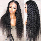 Neobeauty 250% Density Hair Deep Wave Glueless Human Hair Wig Transparent Lace Deep Curly Hair Pre Plucked 13x4 Lace Front Wigs