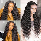 Neobeauty Loose Deep Wave 6x6 Closure Wig Transparent Lace Virgin Hair Wig