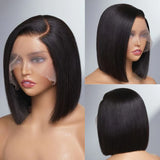 Super Natural Side Part Glueless Minimalist  ILace Bob Wig Fits All Face Shapes