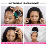 Head Band Wig Curly Hair Headband Wigs Human Hair With Headbands