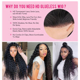 Neobeauty Hair Beginner Friendly Lace Wig 4x4 Glueless Lace Wig Deep Wave Closure Wig DENSITY 180%