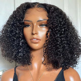 Kinky Curly Neck Length 5x5 Undetectable Glueless Lace Wig | Natural Hairline