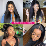 Neobeauty Density 150% 13x6 Lace Frontal Wig Kinky Straight Hair Real Human Hair Wigs with Baby Hair