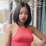 Short Bambi Bob Straight T Part Lace Wigs For Black Women - Neobeauty Hair