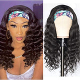 Neobeauty Headband Human Hair Wig Loose Deep Wave None Lace Wigs