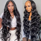 Neo Beauty hair Body Wave 13x4 HD Lace Front Human Hair Wigs Pre Plucked with Baby Hair 210% Density