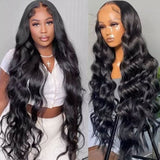 Neo Beauty hair Body Wave 13x4 HD Lace Front Human Hair Wigs Pre Plucked with Baby Hair 180% Density