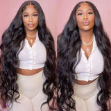 Neo Beauty hair Body Wave 13x4 HD Lace Front Human Hair Wigs Pre Plucked with Baby Hair 210% Density