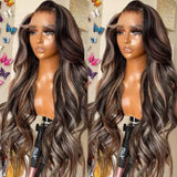 Neo Beauty hair 13x4 Transparent Lace Front Peek A Boo Blonde Highlights Body Wave Black Wig Beyoncé Inspired