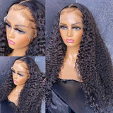 Neobeauty 13x4 HD Transparent Lace Front Human Hair Wigs Malaysian Jerry Curly Frontal Wigs