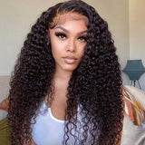 Neobeauty 13x4 HD Transparent Lace Front Human Hair Wigs Malaysian Jerry Curly Frontal Wigs