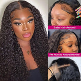 Natural Black Neobeauty Hair 5x5 Closure Wigs HD Lace Wig Human Hair Kinky Curly Hair