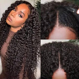 Neobeauty Density 150% Deep Wave V part Human Hair Wigs Thin Part Wig ?HD Lace Virgin Hair Wig