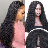 Neobeauty Density 150% Deep Wave V part Human Hair Wigs Thin Part Wig ?HD Lace Virgin Hair Wig