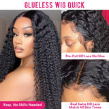 Neobeauty Hair Beginner Friendly Lace Wig 4x4 Glueless Lace Wig Deep Wave Closure Wig DENSITY 180%