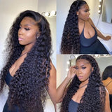 Neo Beauty hair 210% Density Natural Curly Clear HD Glueless Lace Wig Human Hair 13x4 Frontal Wig