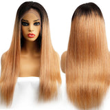 Neobeauty Hair Straight Human Hair Wigs Honey Blonde 13x4 Transparent Lace Front Wigs