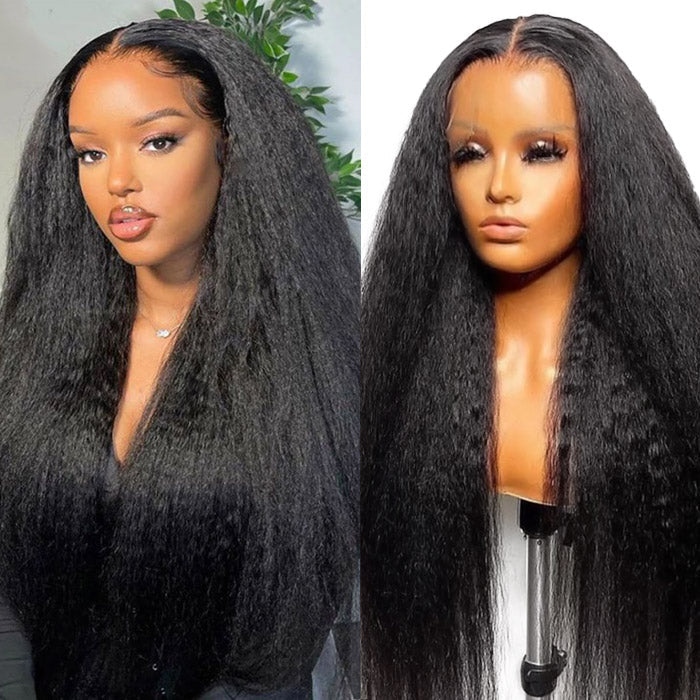Kinky Straight 13x4 Lace Front Wig Brazilian Human Hair Wig HD Straight Lace Frontal Wigs Neo Beauty Hair Density 150 Neobeauty Hair Wholesale and Supply