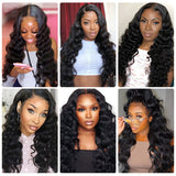 Neobeauty Density 150% Loose Deep Wave Wig 4x4 Glueless Lace Wig HD Lace Closure Wig