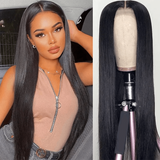 Neo Beauty hair Invisible Skin Melt HD Swiss Glueless Lace 5x5 Straight Closure Wig Density 250%