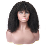 Curly Hair Wig Afro Curly Machine Made Wig Glueless Wig with Bangs Neobeauty 150% Density