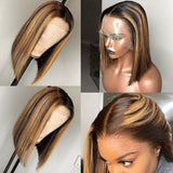 Neobeauty Hair 13x4 Highlight Short Bob Wig Straight Hair Lace Front Bob Wig For Black Women