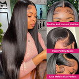 Neobeauty Density 250% Hair Transparent Lace Straight Hair 13x4 Lace Frontal Wig Glueless Human Hair Lace Front Wigs