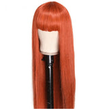 Neobeauty Ginger Color Straight Hair Machine Made Wig Glueless Wig For Black Women Density 150%