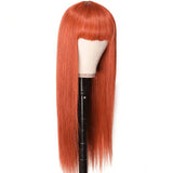 Neobeauty Ginger Color Straight Hair Machine Made Wig Glueless Wig For Black Women Density 150%