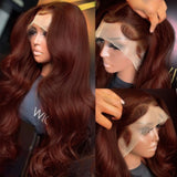 Neo Beauty hair 13x4 Lace Front Wigs Reddish 4x4 Brown Body Wave Lace Wigs Autumn Perfect Color For Women