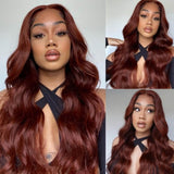 Neo Beauty hair 13x4 Lace Front Wigs Reddish 4x4 Brown Body Wave Lace Wigs Autumn Perfect Color For Women