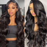 Neo Beauty hair Body Wave HD Invisible Glueless Lace Front Human Hair Wigs 13x4 Natural Color Pre Plucked 250% Density