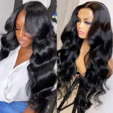 Neo Beauty hair Body Wave HD Invisible Glueless Lace Front Human Hair Wigs 13x4 Natural Color Pre Plucked 250% Density