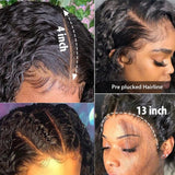 Neo Beauty hair Transparent Lace Wigs Natural Pre-plucked Long Curly Wig 4x4/ 13x4 Lace 100% Human Hair