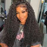 Neo Beauty hair Invisible HD Transparent Lace Wig Jerry Curly 5x5 Closure Wigs