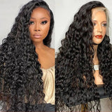 Neobeauty 250% Density Hair 30 Inch Wet and Wavy Human Hair Lace Front Wig Water Wave Pre Plucked HD Lace Wig