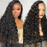 Neobeauty 210% Density Hair 30 Inch Wet and Wavy Human Hair Lace Front Wig Water Wave Pre Plucked HD Lace Wig