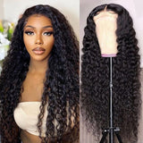 Neobeauty 250% Density Hair 30 Inch Wet and Wavy Human Hair Lace Front Wig Water Wave Pre Plucked HD Lace Wig