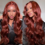 Neo Beauty hair 13x4 Lace Front Wigs Reddish 4x4 Brown Body Wave Lace Wigs Autumn Perfect Color For Women